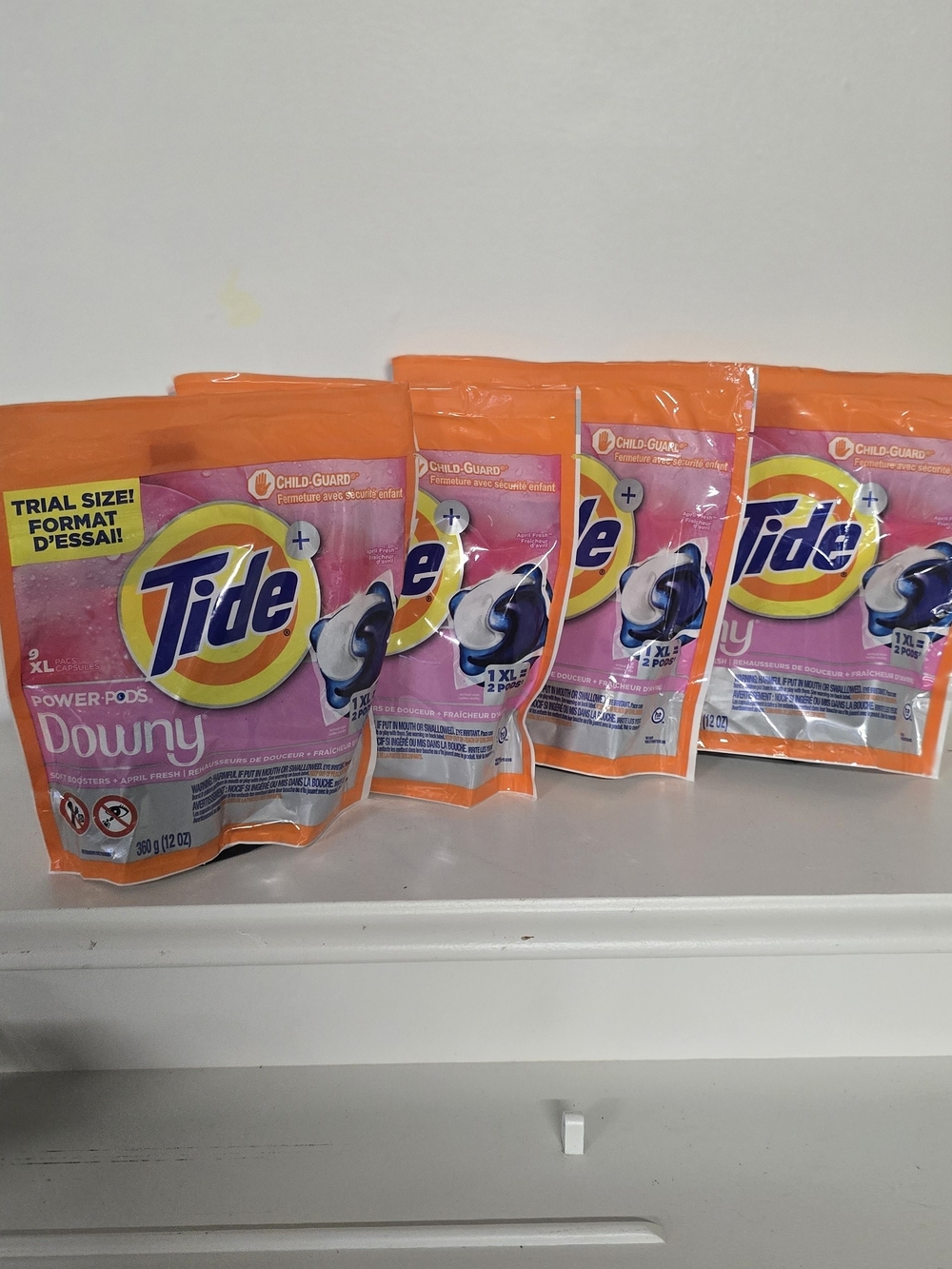 Tide Power Pods with Downy Scent - Pink & Orange Packaging